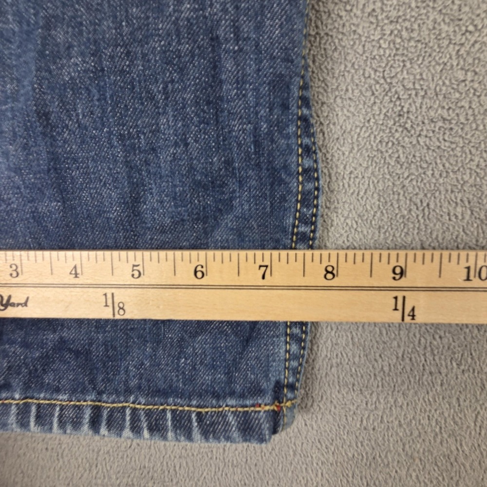 C&A Jeans Mens 38x34 Blue Selvedge The Slim Stretch Extra Comfort Button Fly - Picture 5 of 16